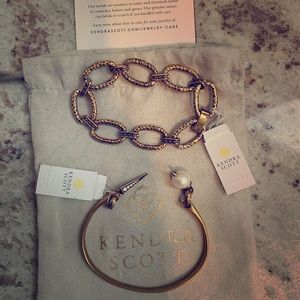 Kendra Scott VGD Pinch Cuff BRC & Chain Link BRC